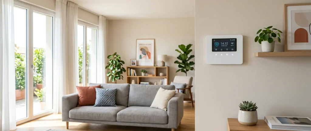 Centralina di un impianto di allarme casa wireless montata a parete