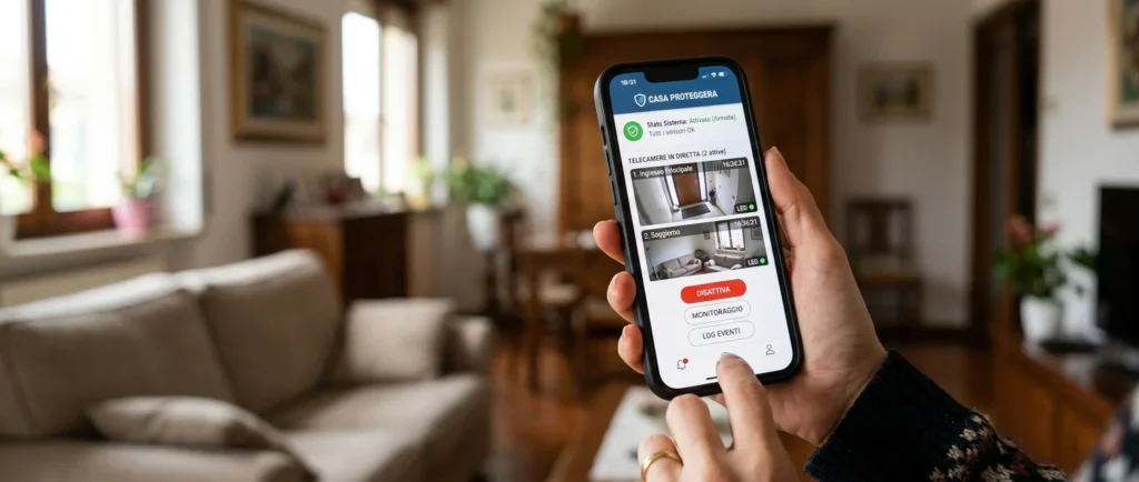 App per il controllo da smartphone di un impianto di allarme casa